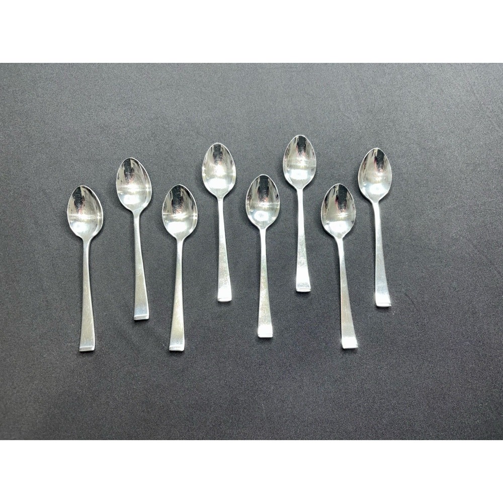 Wallace 18/8 Georgetown Stainless Steel 8 Teaspoons 6" Flatware Korea Spoons